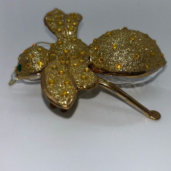 New in box Joan Rivers blown glass bee ornament gold XXV 2015 - Picture 4 of 8